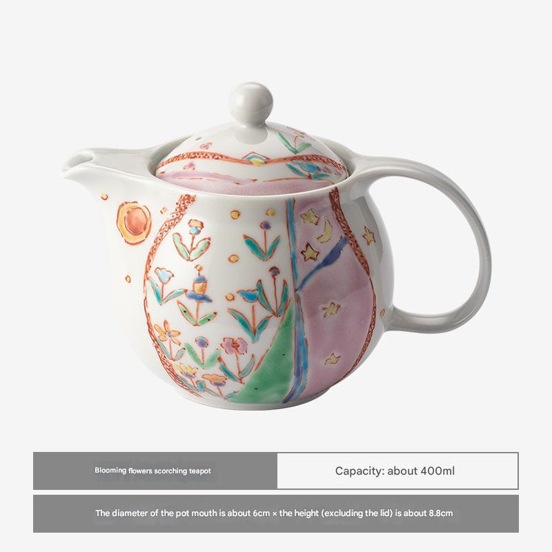 Hand-Painted Ceramic Tea Set and Vase Collection