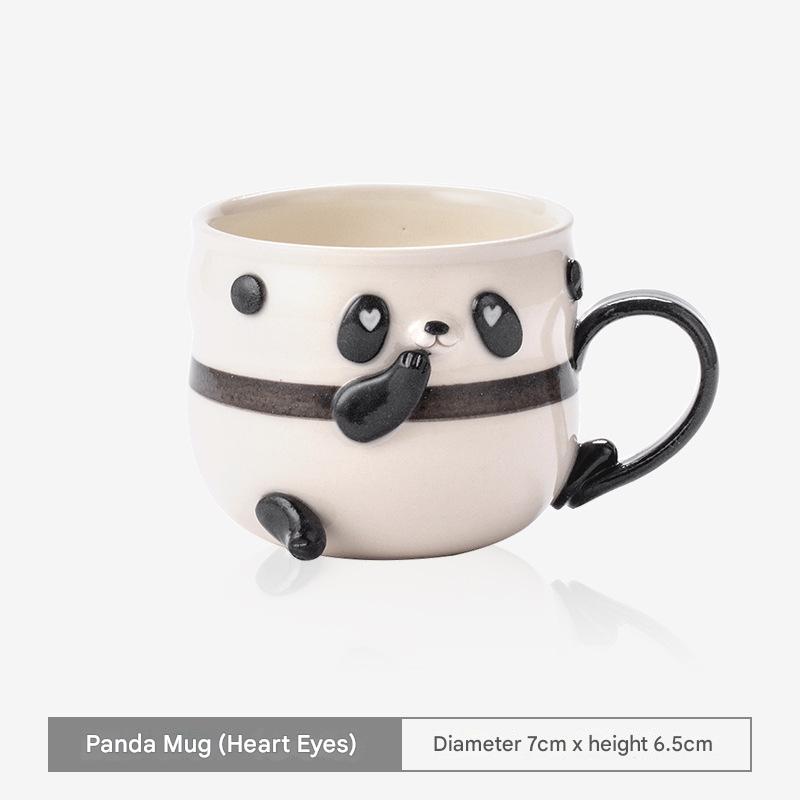 Adorable Panda Ceramic Cups | Cute 3D Coffee Mugs