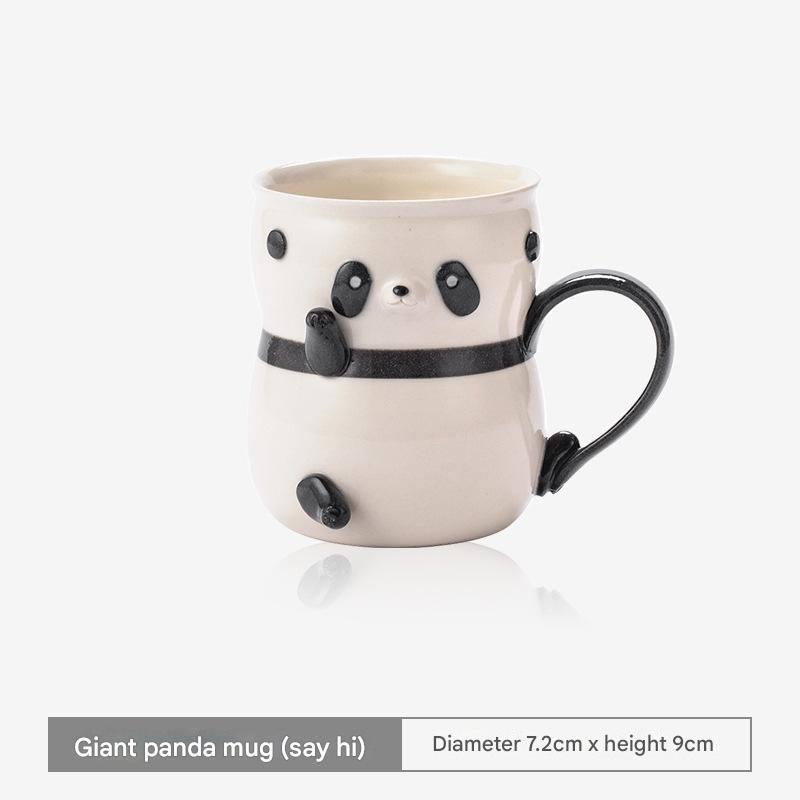 Adorable Panda Ceramic Cups | Cute 3D Coffee Mugs