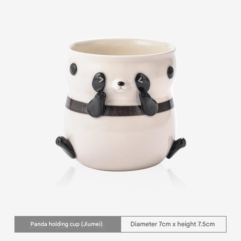 Adorable Panda Ceramic Cups | Cute 3D Coffee Mugs