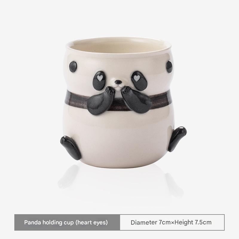 Adorable Panda Ceramic Cups | Cute 3D Coffee Mugs