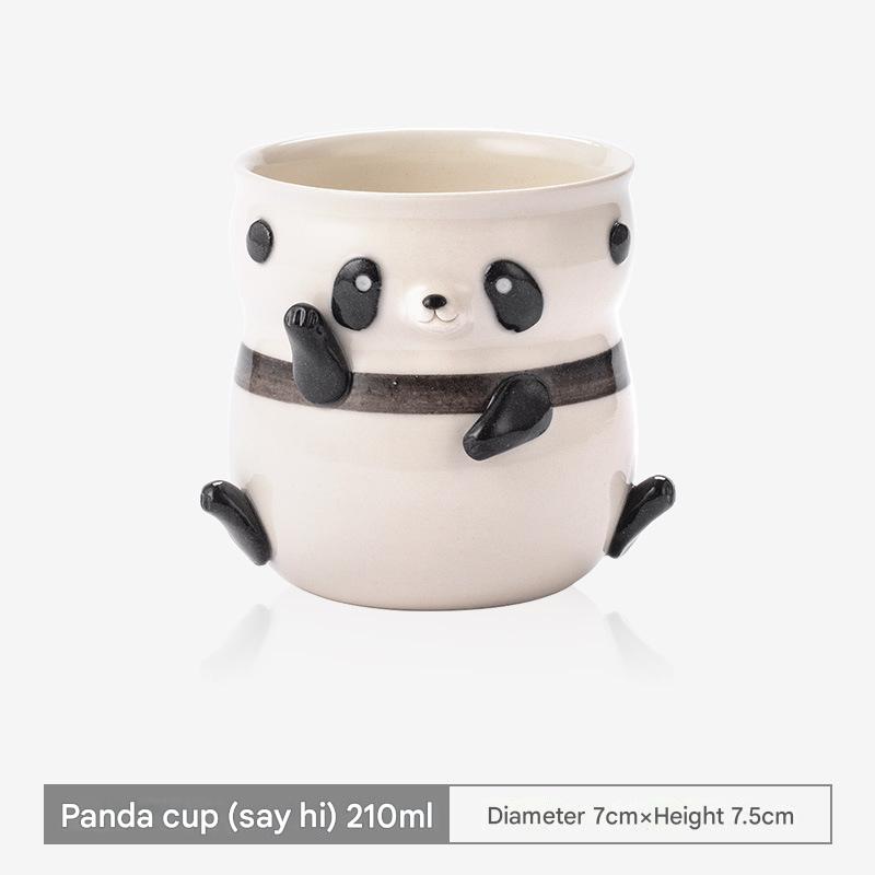 Adorable Panda Ceramic Cups | Cute 3D Coffee Mugs