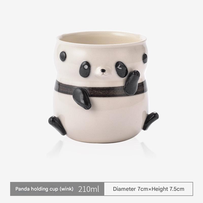 Adorable Panda Ceramic Cups | Cute 3D Coffee Mugs