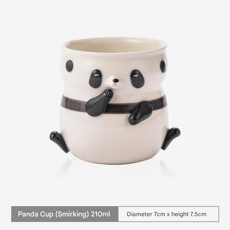 Adorable Panda Ceramic Cups | Cute 3D Coffee Mugs