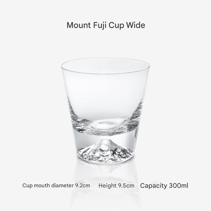 Japanese Mount Fuji Whiskey Glass – Cherry Blossom Design