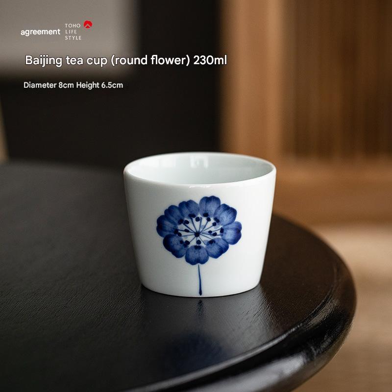 Japanese Blue and White Porcelain Tea Cups – Elegant & Durable