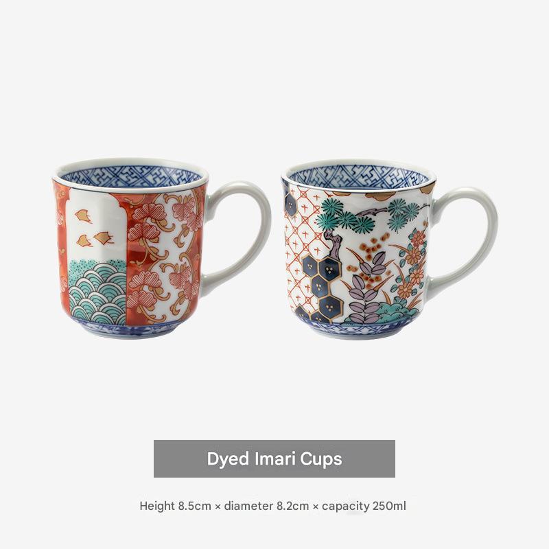 Handcrafted Ceramic Mugs with Elegant Floral Patterns