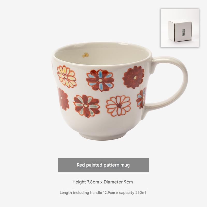 Artistic Hand-Painted Ceramic Mugs - Whimsical Designs