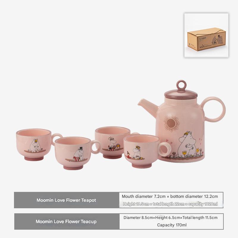 Adorable Moomin Ceramic Tea Set – Teapot and Cups