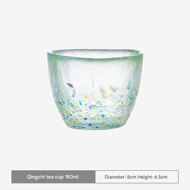 Vibrant Handcrafted Glass Cup – Artisan Drinkware