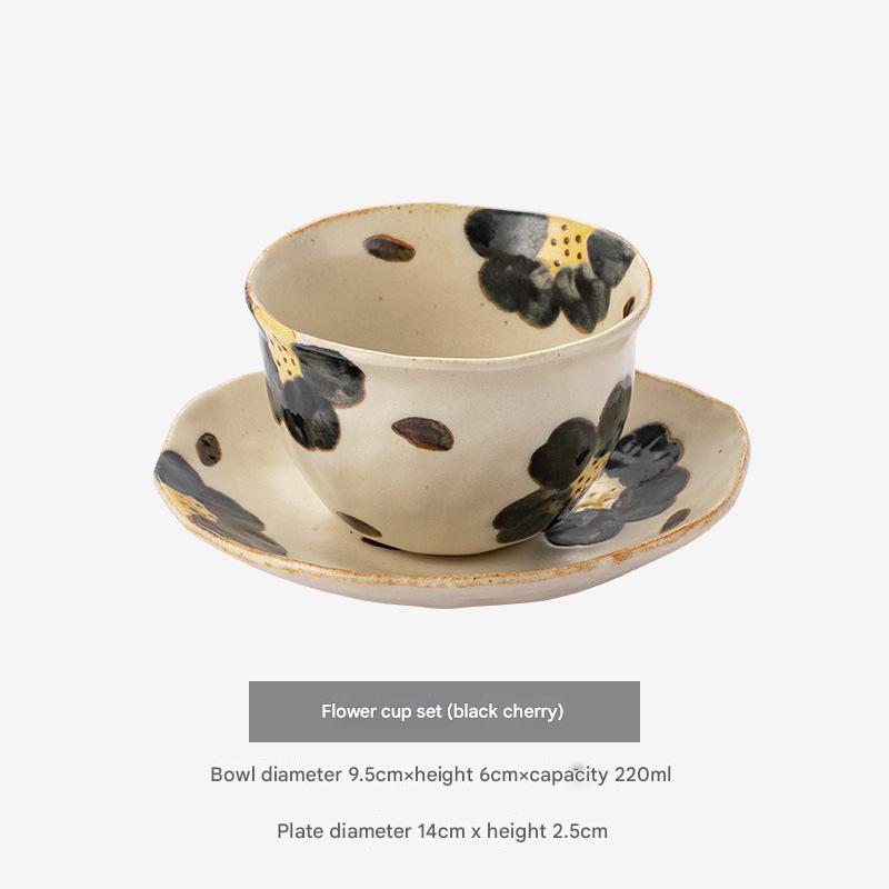 Handcrafted Japanese Ceramic Cups and Saucers