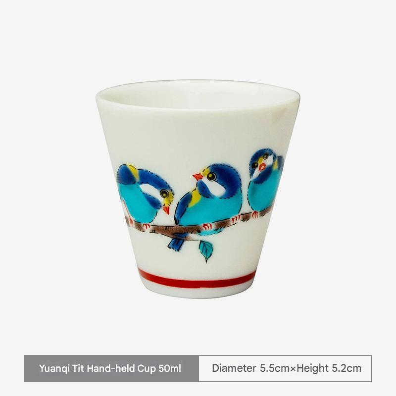 Japanese Porcelain Cup Set - Vibrant Traditional Designs