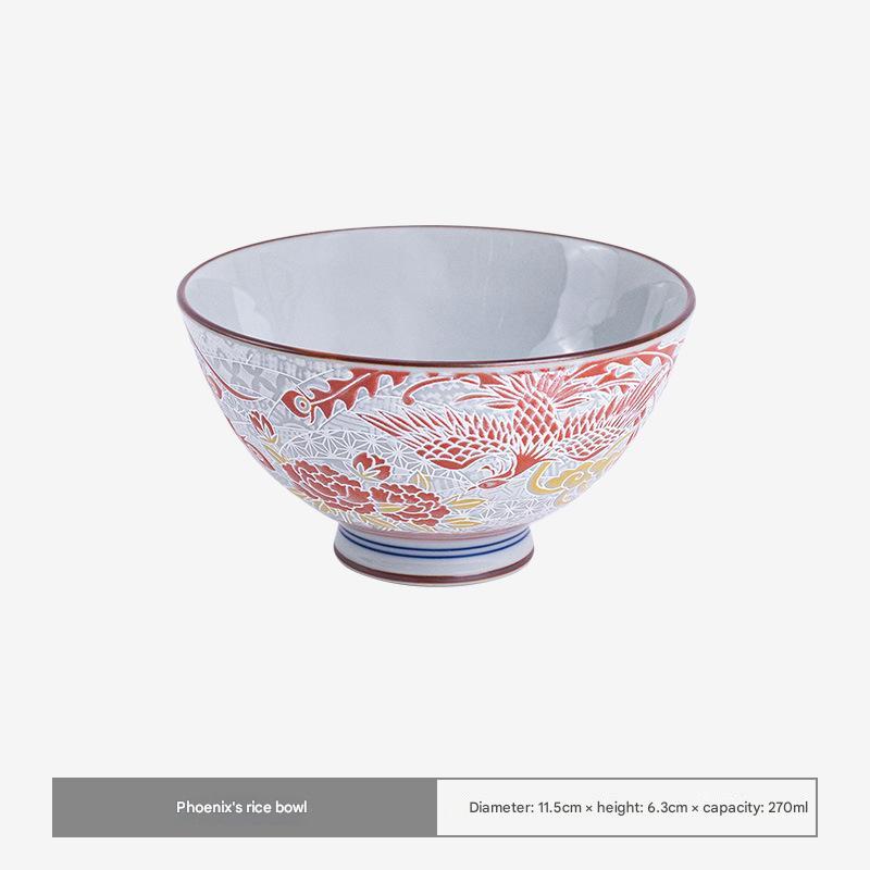 Handcrafted Porcelain Dragon Bowls – Elegant Traditional Design