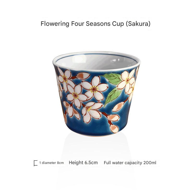 Hand-Painted Floral Ceramic Mug | Artistic Coffee Cup