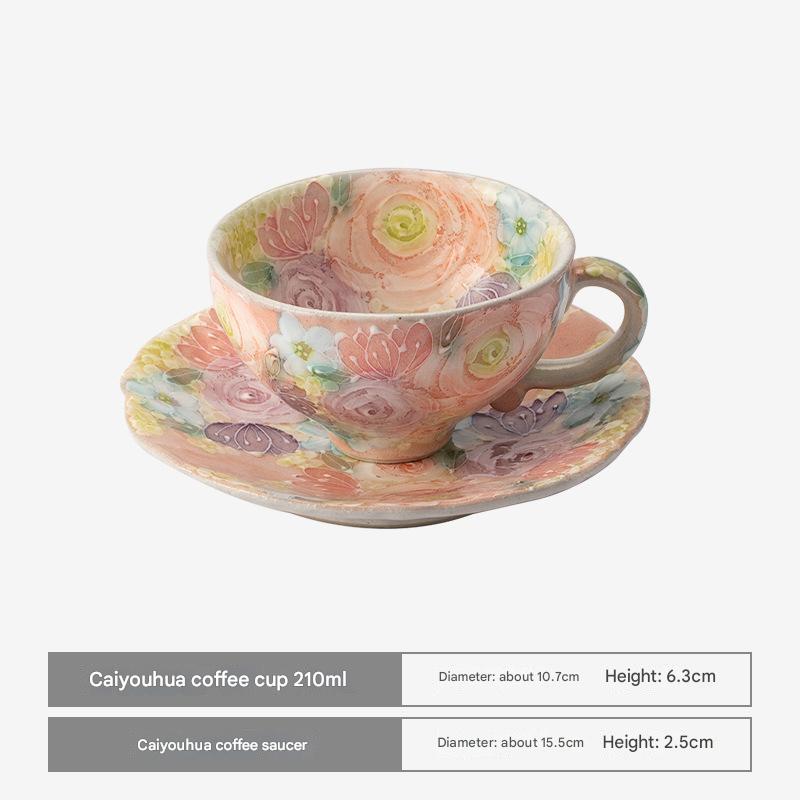 Japanese Hand-Painted Floral Tea Cups – Seto Ware Elegance