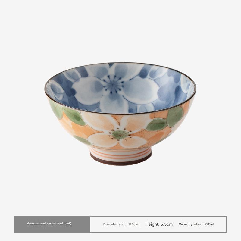 Handcrafted Floral Ceramic Bowls - Timeless Elegance