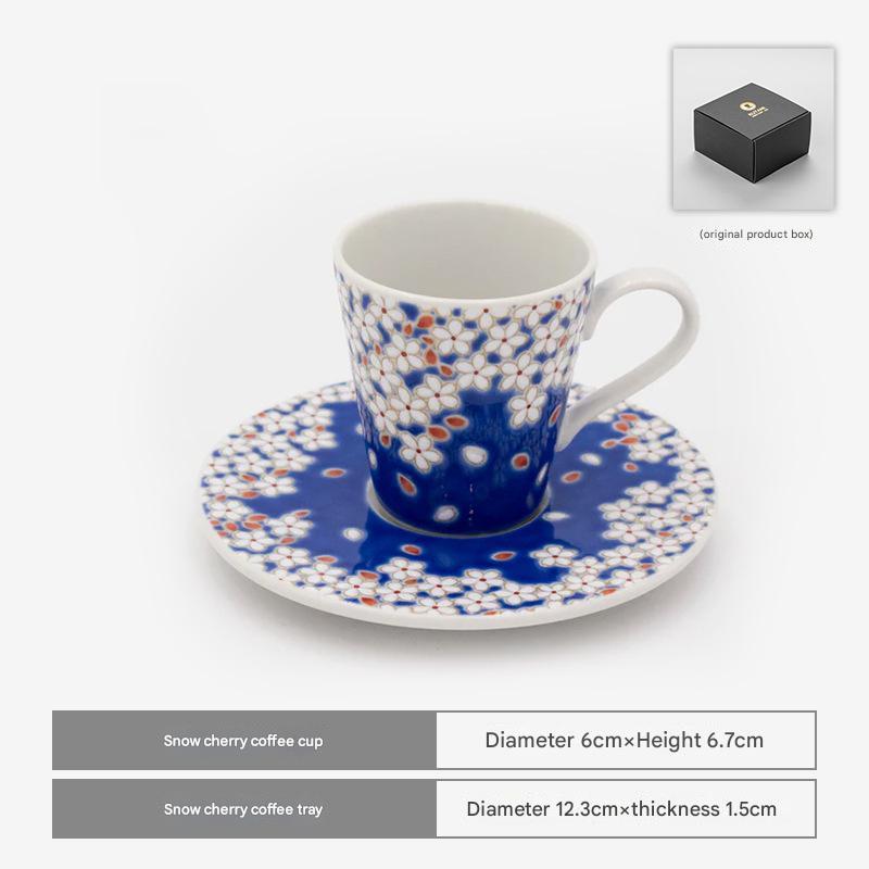 Vibrant Floral Espresso Cup Set - Elegant Porcelain Design