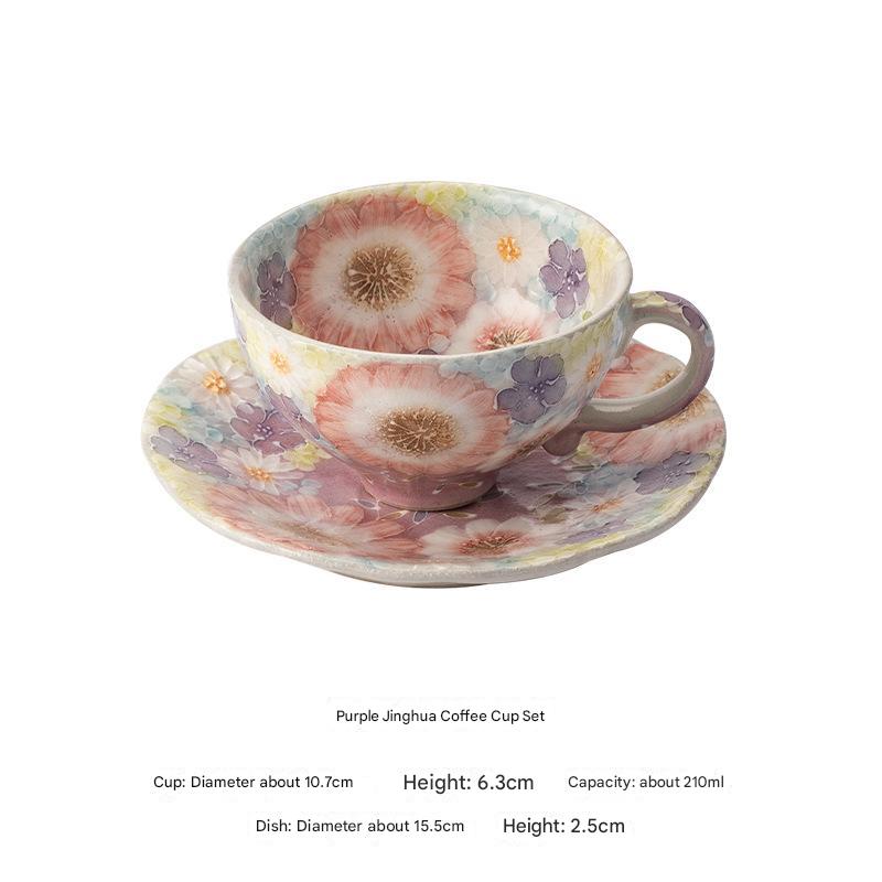 Japanese Hand-Painted Floral Tea Cups – Seto Ware Elegance