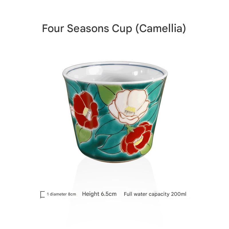 Hand-Painted Floral Ceramic Mug | Artistic Coffee Cup