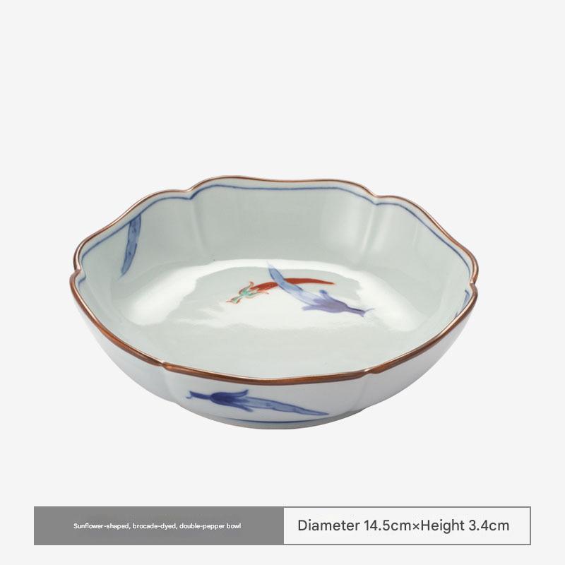 Elegant Japanese Ceramic Plate Set - Hand-Painted Designs