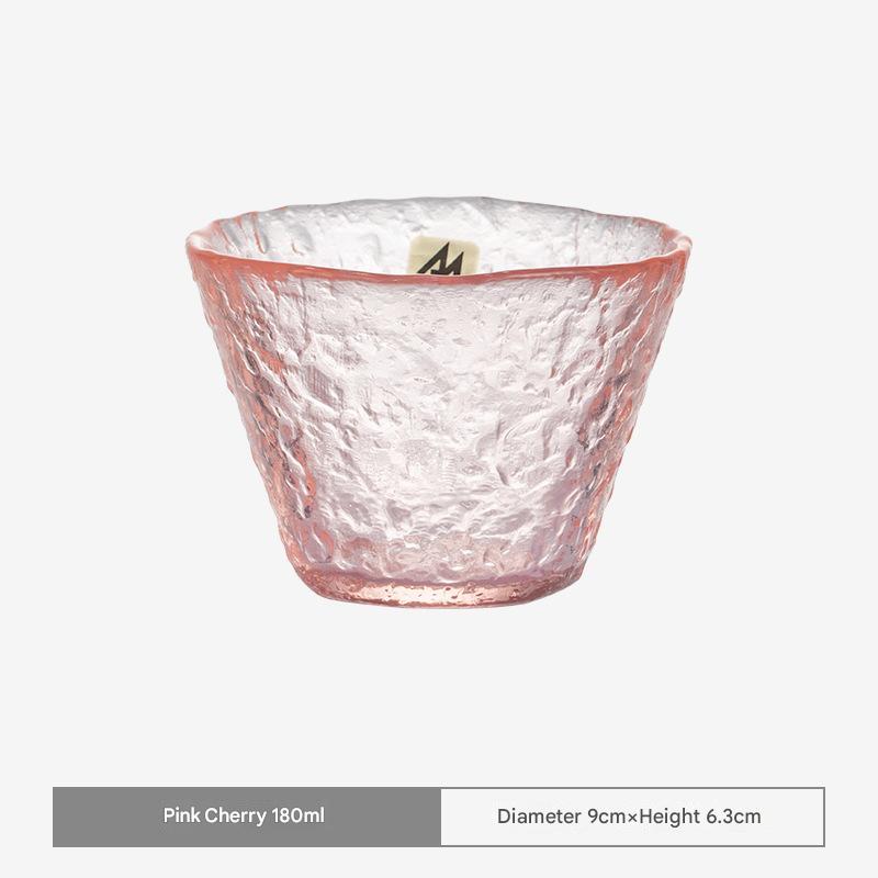 Elegant cherry blossom glass cup for stylish dining.