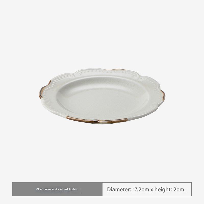 Elegant Minoware Scalloped Ceramic Plate – Artistic Tableware