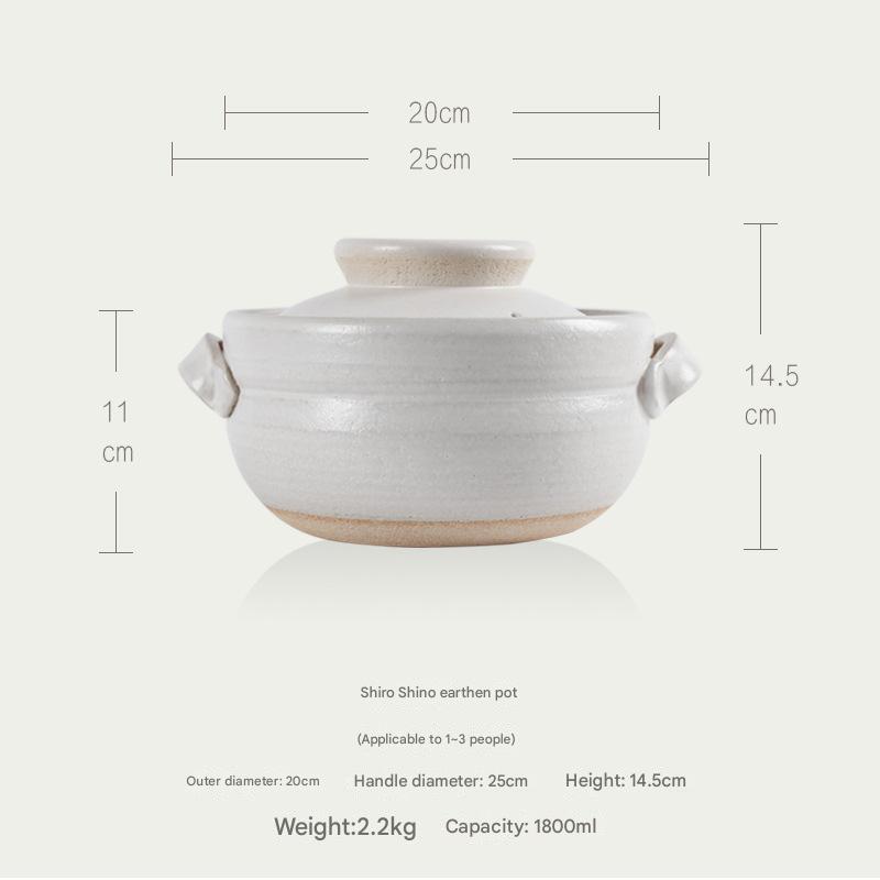 Shinraku-yaki Japanese Ceramic Soup Pot – Double-Ear Design