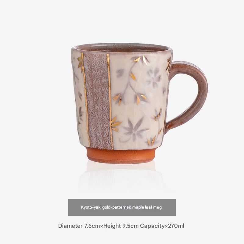 Handcrafted Ceramic Mug with Gold Accents | Elegant Drinkware