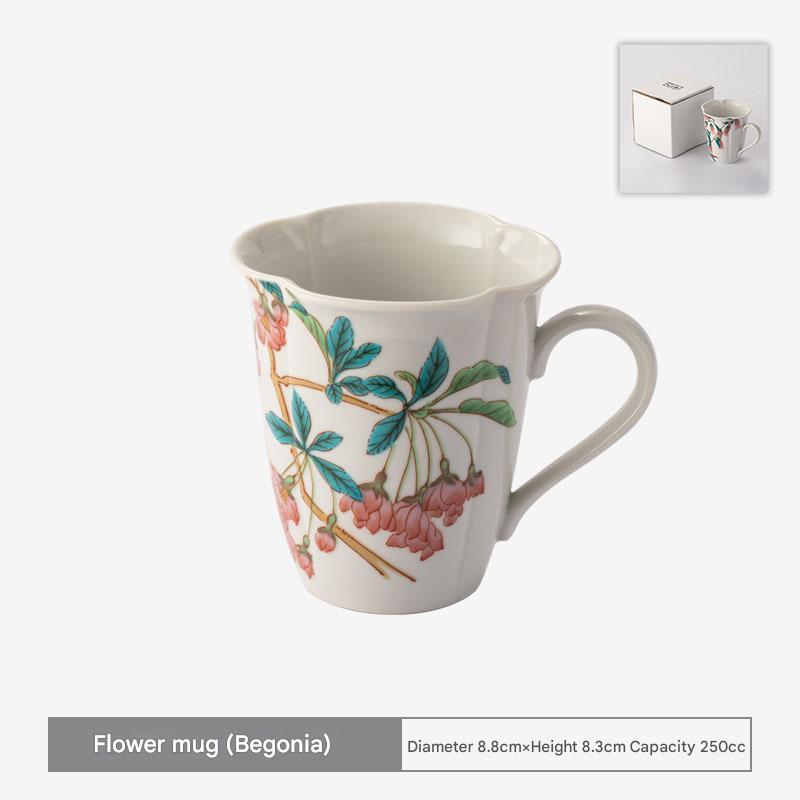 Handcrafted Floral Mugs - Nature-Inspired Elegance