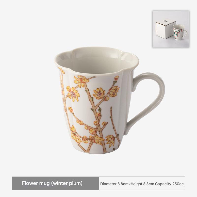 Handcrafted Floral Mugs - Nature-Inspired Elegance