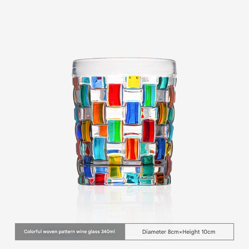 Murano Mosaic Whiskey & Wine Glass - Italian Luxury