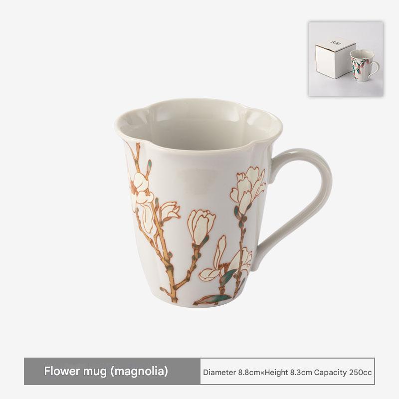 Handcrafted Floral Mugs - Nature-Inspired Elegance