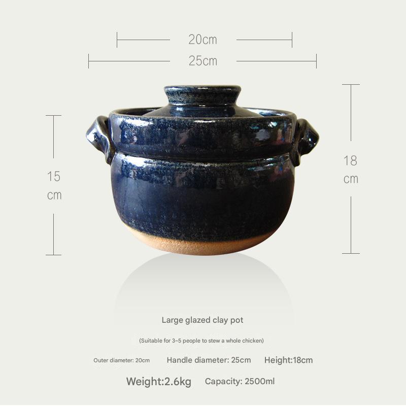 Shinraku-yaki Japanese Ceramic Soup Pot – Double-Ear Design