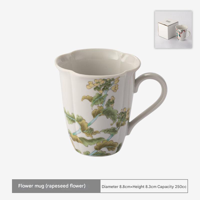 Handcrafted Floral Mugs - Nature-Inspired Elegance