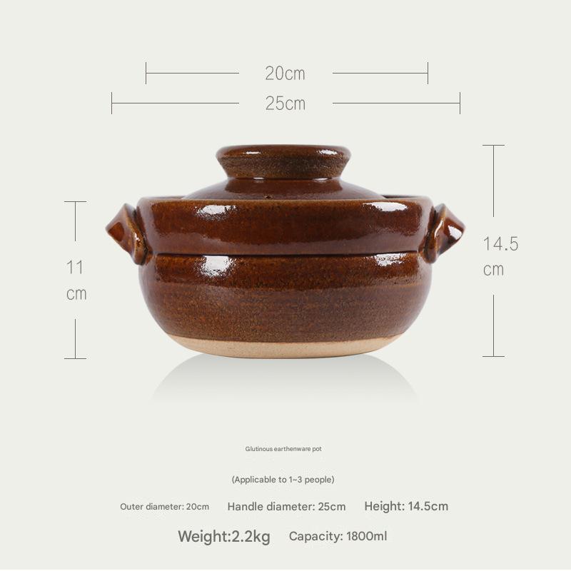 Shinraku-yaki Japanese Ceramic Soup Pot – Double-Ear Design