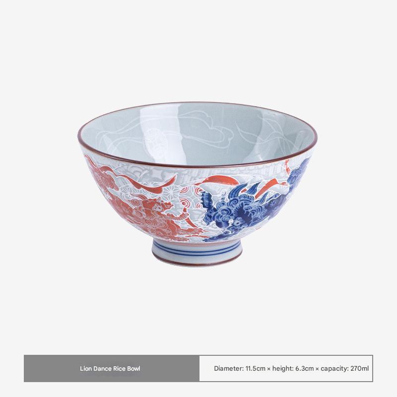 Handcrafted Porcelain Dragon Bowls – Elegant Traditional Design