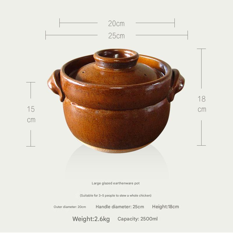 Shinraku-yaki Japanese Ceramic Soup Pot – Double-Ear Design