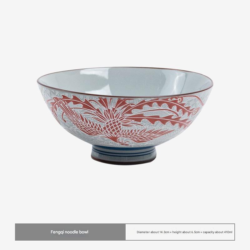 Handcrafted Porcelain Dragon Bowls – Elegant Traditional Design