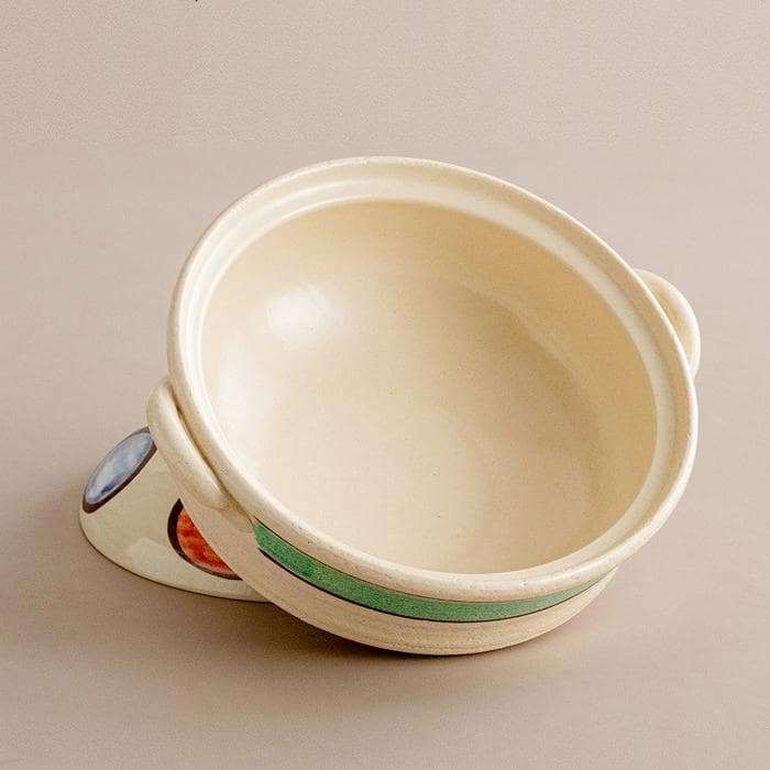 Durable and lightweight colorful ceramic stew pot