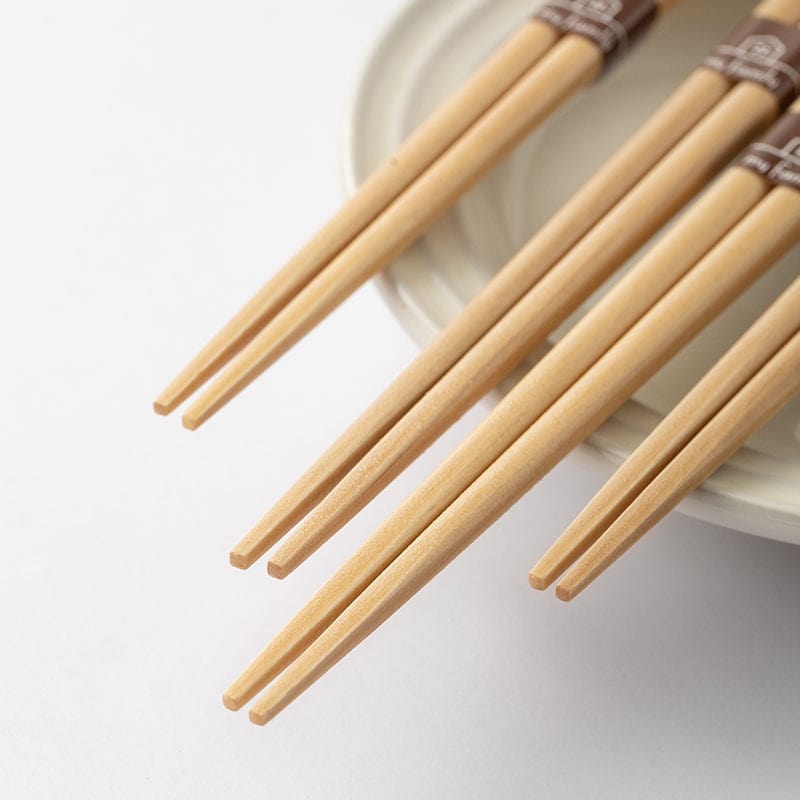 Durable and sustainable bamboo chopsticks close-up.