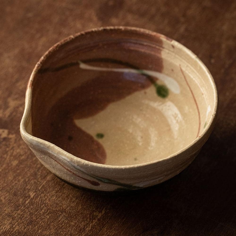 Unique eco-friendly ceramic bowl with elegant glaze