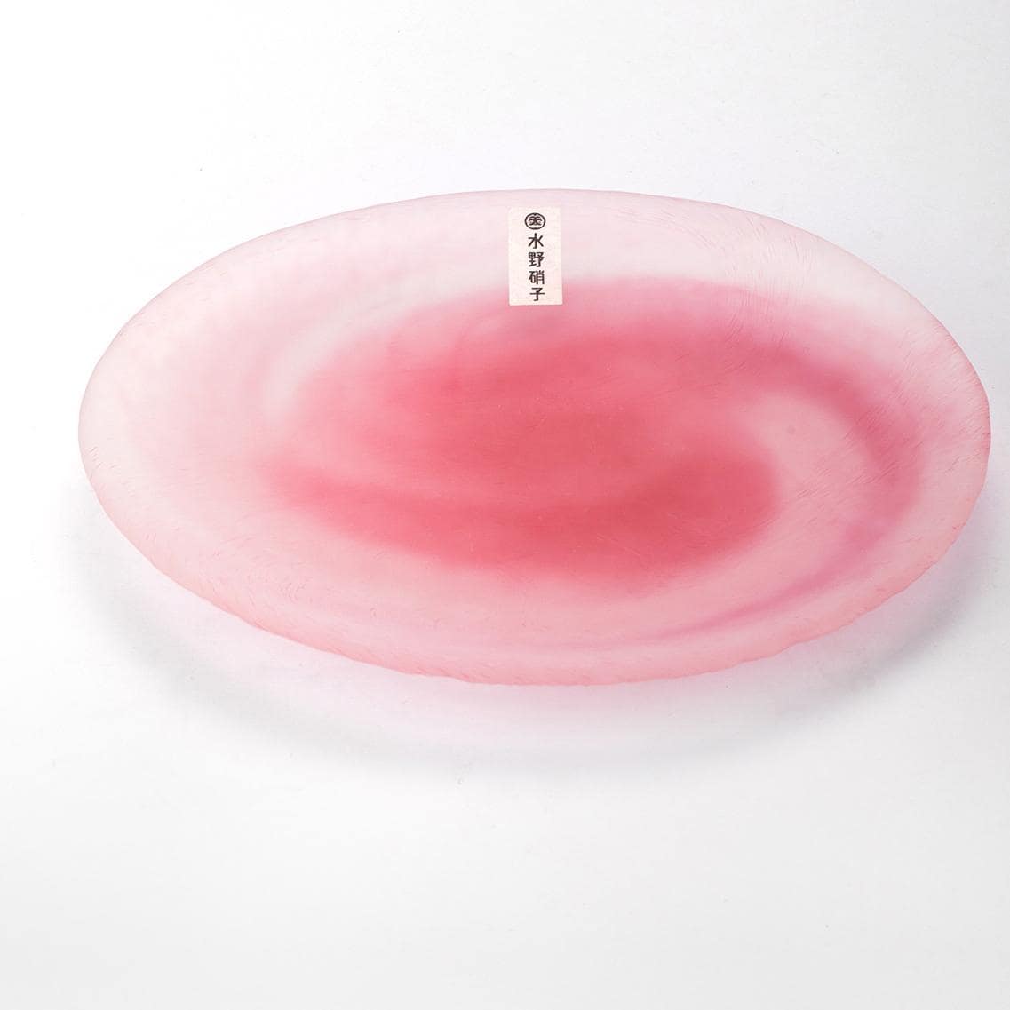 Luxurious handcrafted glass dessert plate with vibrant colors