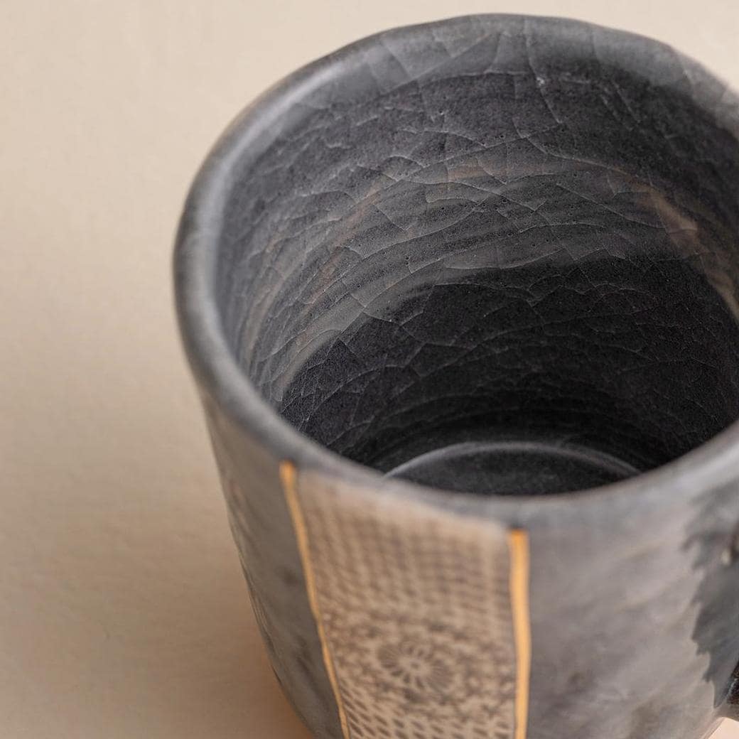 Interior view of a premium handcrafted ceramic mug.