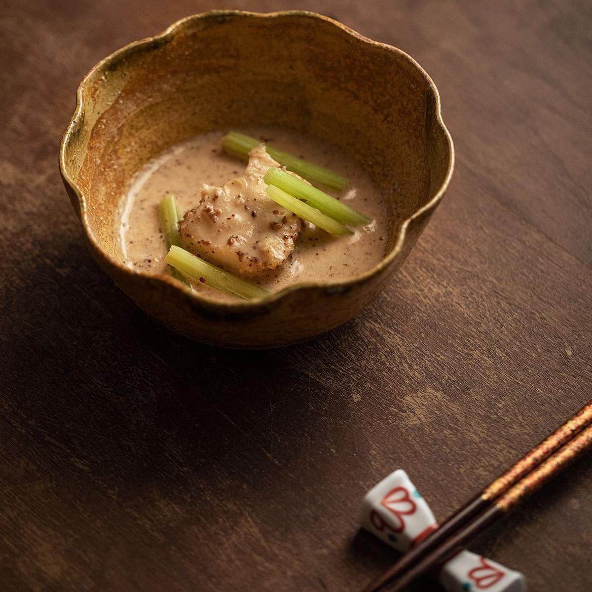 Hand-thrown ceramic bowl ideal for serving meals