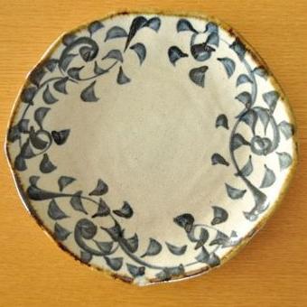 Retro Japanese thick pottery dinner plates and bowls set