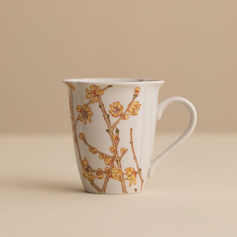 Elegant mug featuring delicate pink bellflowers