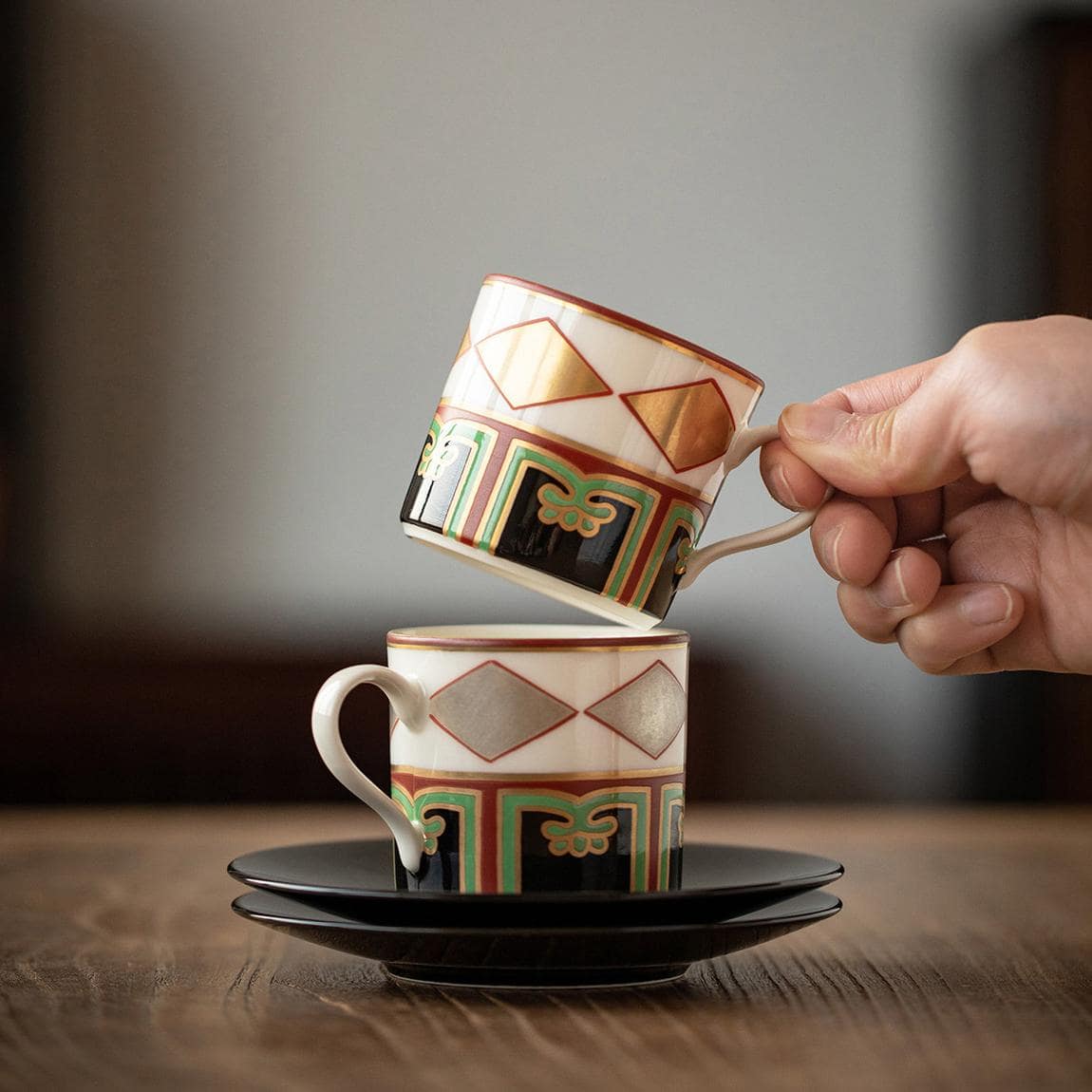 Japanese couple gift set featuring Treasure Kiln ceramic cups.