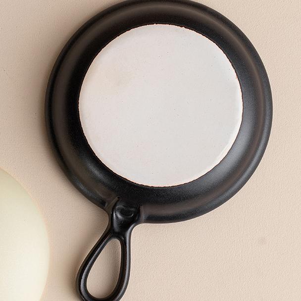 Elegant ceramic frying pan with lid for everyday cooking
