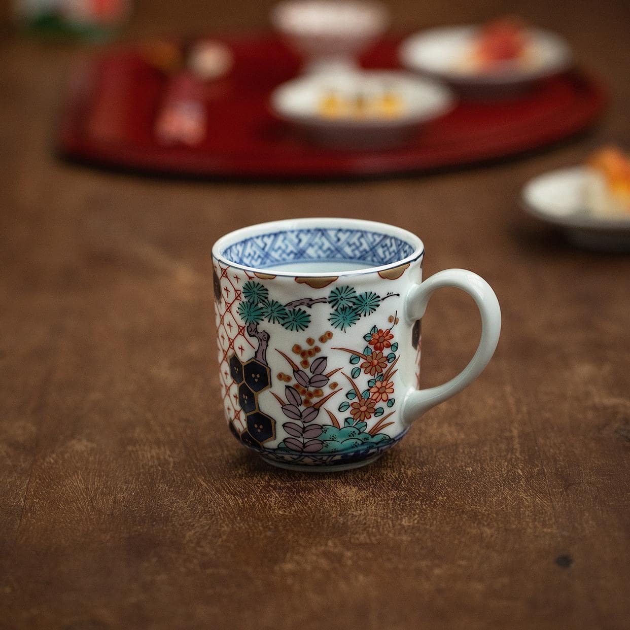 Handcrafted Japanese-inspired teacup and saucer set