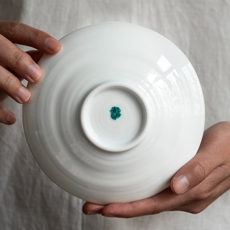 Japanese handcrafted bird design plates